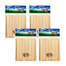 블룸엣홈 대나무 산적 꽂이 소 12cm, 100개입, 4개