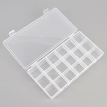 18칸 투명 수납케이스 비즈통 알약 파츠 구슬 보관함