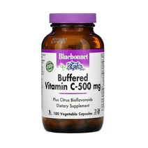 블루보넷 Bluebonnet 버퍼드 비타민C 500mg 180베지캡슐 아스코르빈산 칼슘 아스코르베이트 헤스페리딘 나린 게닌 제닌 플라 보논 보놀 에리오시트린 나리루틴