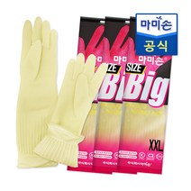 [마미손] 마미손 빅특대 고무장갑 (XXL), 3개, 아이보리, 특대(XL) 이상
