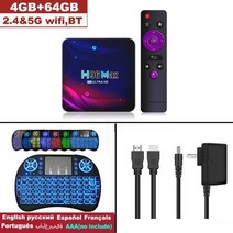 H96 MAX V11 안드로이드 스마트 TV 박스 2GB 4K Hd 5G Wifi BT4.0 HDR USB 3D 수신기 미디어 플레이어, 05 4GB 64GB KB_02 Eu 플러그