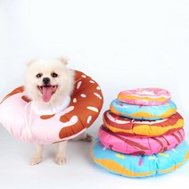 아트박스/에코벨 강아지 넥카라 도넛 쿠션 L/깔대기 튜브 수술 목보호, 강아지 넥카라 도넛 쿠션 L 블루, 상세설명 참조