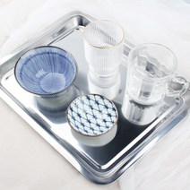 스텐 직사각 쟁반 오봉 은쟁반 바트 물 받침대 철제 업소용 디저트 빵 트레이, 04 직사각 쟁반 2호