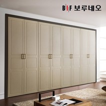 보루네오 300cm 제논 여닫이 붙박이장 10자, 오크베이지 300cm