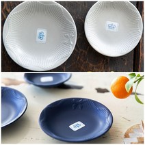 피어몰 이천도자기 조이엘로 베이직 원형 찬기 도자기 접시 그릇 플레이트 플레이팅, 대(15.5cm), 네이비