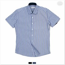 시원한 색상 남자 반팔 남방 베이직 카라 스트라이프 셔츠 코디 여름 남성 여름옷