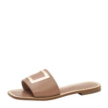 리치오안나 CORSO ROMA 9[코르소 로마 나인] 여성스퀘어토골드장식슬리퍼 (RC21COR005BE)