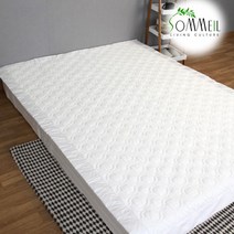 쏘메일 60수 사틴 누빔 단면 침대패드 SS, 상세설명 참조