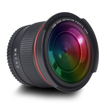 58mm 0.35x 어안 광각 렌즈 매크로 부분 포함 canon t8i t7 t7i, 번들2