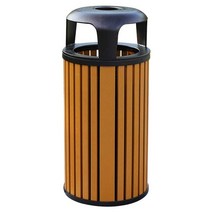 원목 쓰레기통 야외 원형 공원 학교 캠핑장 흡연구역, GM-04 베고니아 원목 미니멀리스트 스타일