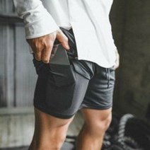 남자 2중 일체형 숏팬츠 5부 레깅스 런닝 헬스 반바지