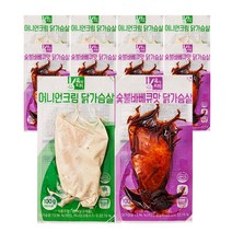 육식토끼 소스 통 닭가슴살 100g 2종 혼합구성 총10팩, 어니언크림5팩+숯불바베큐맛5팩