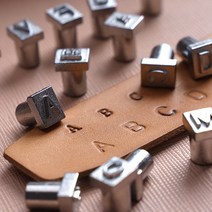 가죽공예용 가죽 이니셜 펀칭 스템프 (이니셜 각인도구), 2.6mm-(알파벳A~Z+숫자)
