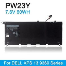 ETESBAY-PW23Y 90V7W 노트북 배터리 델 XPS 13 9360 RNP72 JD25G RWT1R P54GTP1GT 5K9CP DIN02 7.6V, 한개옵션5, 한개옵션4, 한개옵션3, 한개옵션2, 한개옵션1, 01 PW23Y