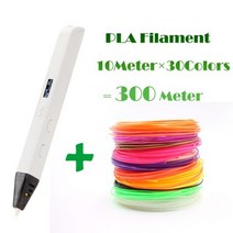 RP800A 3D 펜 전문 3D 프린팅 펜 OLED 디스플레이 드로잉 세트 펜 낙서 미술 공예 선물 만들기 교육 장난감, 중국, 우리를, 흰색 추가 300M