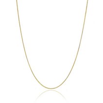 Bling For Your Buck 18K 골드 오버 스털링 실버 .8mm 얇은 이탈리아 박스 체인 목걸이 35.6cm - 101.6cm