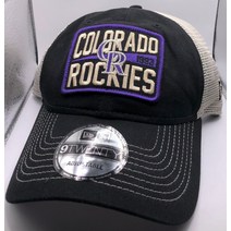 남성용 New Era 콜로라도 로키스 9Twenty Devoted Trucker 스냅백 모