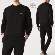 라코스테 22FW ORGANIC 브러쉬드 코튼 맨투맨 티셔츠 BK
