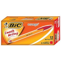 BIC 오렌지 볼펜 0.7mm 12개입 MO_선물 - 2022958EA, 쿠팡 적색, 쿠팡 본상품선택