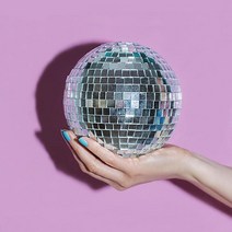 집에서 파티 꾸미기 미러볼 중형 디스코볼 2size [가정용 홈 파티룸 소품 생일 데코 mirrorball], 25cm