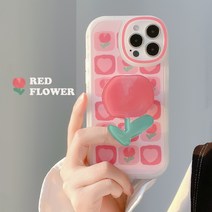 젤리 핑크 튤립 그립톡 휴대폰 케이스