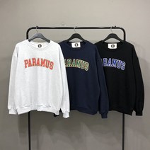 맨스토리 오버핏 파라무스 레터링 맨투맨