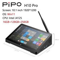 미니피씨 미니 PC 게임 조립 컴퓨터 4G Pipo H10 PRO 10, 16G 128G 256G WIN11+UK Charger