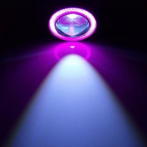 자동차 라이트 어셈블리 2pcs 12V 유니버설 COB Led 안개 화이트 블루 핑크 옐로우 그린 레드 엔젤 눈 DRL, 05 pink_02 3inch