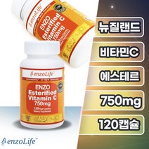 엔조라이프 뉴질랜드 지연형 비타민C 에스테르화 비타민씨 분말 가루 엔조제놀 식물성 120캡슐 약2개월분, 1. 1통(120캡슐)
