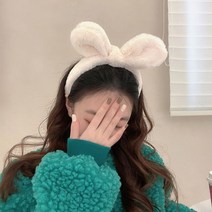 귀여운 플러시 큰 나비 헤어 밴드 여성용 겨울 여행 액세서리 소녀 모자 파티 머리띠 신제품 패션, 01 H963