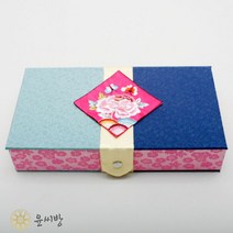 [목단자수 예단함-소]한지공예로 제작된 고급 선물상자, 색상 선택:노랑빨강, 단품