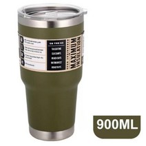 수입 온도 보온병 텀블러 죽통 마호병 업소용 에코베슬 진공 오래가는 m rt r vel offee mug w er p 스틸 컵 진공 플라스크 hermo p, 주황색, 30온스(900ml)