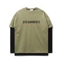 큐티에잇 ND I.T Logo Layered Tee Khaki