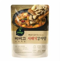 CJ더마켓 간편식 즉석식품 국레시피 탑티어 비비고 시래기 감자탕 국 탕 찌개 밀키트 460G, 13개