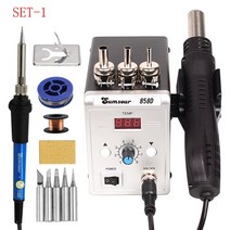뜨거운 공기 전기 열풍기 hot air gun 858d 700w bga rework 솔더 스테이션 납땜 heat air gun station 220v110v for smd 용접, 협력사, 220v EU 플러그, 세트 1