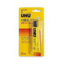 UHU 우후 다용도 접착제(35g) 투명색 / 대용량 종이 섬유 가죽 목재 세라믹 금속, 1
