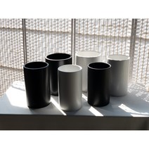 도자기화분 세라믹 빈화분 인테리어 무광 키높은 원형 대형 화분, 블랙