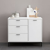 블랑누보 원룸 투룸 아파트 와이드 콘솔 다용도 거실 베란다 수납장 1000, 화이트(수납장1000)