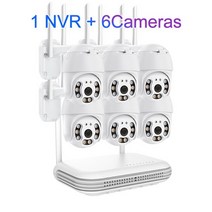 쇼뱅 야간 감시장비Techage-8CH 3MP PT 무선 보안 키트 방수 인간 감지 CCTV 비디오 기록 Wifi 보안 카메, 03 8CH and 6 Cameras_03 2T, 1개
