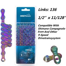 HEGY E-바이크 체인 E8 E9 E10 E11 E12 6 7 8 9 10 11 12 속도 136 링크 Shimano Sram 전기 자전거 액세서리와 호환되는 매직 벨트이 방청, E Bike 11 S Colorful