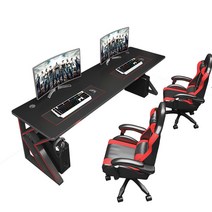 2인용 컴퓨터 게이밍 책상 카페 pc방 테이블, 2인 테이블(화이트) 220x60x75