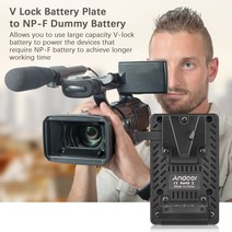 Andoer V-Lock V 마운트 배터리 플레이트 NP-F 더미 어댑터 소니 PXW-Z150/ HXR-MC2500/ MC1500C/ NX3/ NX5, 01 V Mount