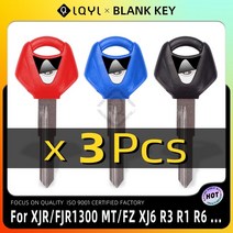 3pcs 오토바이 키 포경 빈 교체 키 yamaha r25 r3 xmax x-max x max r 125 200 250 mt01 sr400 fz6r fz6n mt03 r15, 협력사, 1 개 블랙