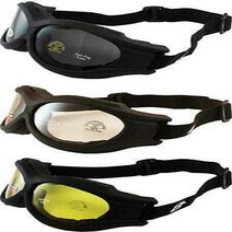 Birdz 3 Pairs Eyewear Buzzard Motorcycle Goggles Fit Over Glasses Black Frames Clear Smoke Yellow Le, 1