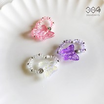 364days 파스텔 버터플라이 오로라 비즈반지 나비반지 어린이 우정반지 엄마랑 아이랑 커플반지 여자반지 사계절 유아동 키즈 악세사리