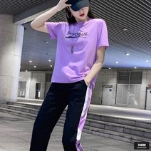 가바바 여성 반팔 트레이닝복 세트 IM'VOGUE 스트릿 여름 트레이닝복 세트 G60069