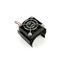 RC모터마운트 모터 추천540 3650 내경 36mm 모터 방열판 커버 냉각 팬 포함 RC 부품 HSP 용 브러시리스 알, 02 Single fan Black