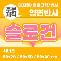 라인팩토리 주문제작 양면 반사 슬로건, 더블 스웨이드, 매지컬+반사, 60x40
