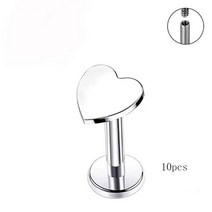 티타늄피어싱 써지컬 미니 astm f136 titanium labret 16g 립 링 플랫 크로스 탑 양극 산화 내부 스레드 연골 trag 귀걸이 labret stud