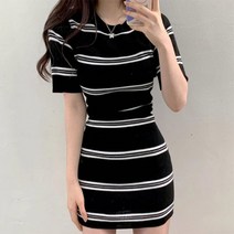 주디앤 여성 솔레아 슬림핏 반팔 미니원피스